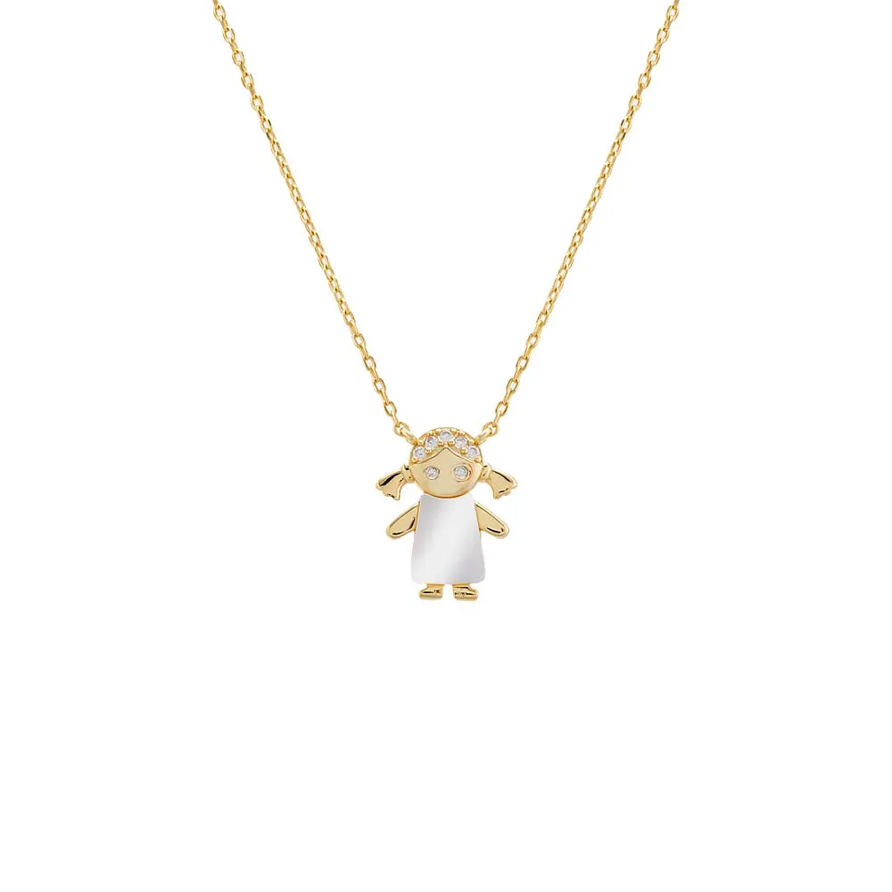 Pavé & Mother Of Pearl Kids Necklace