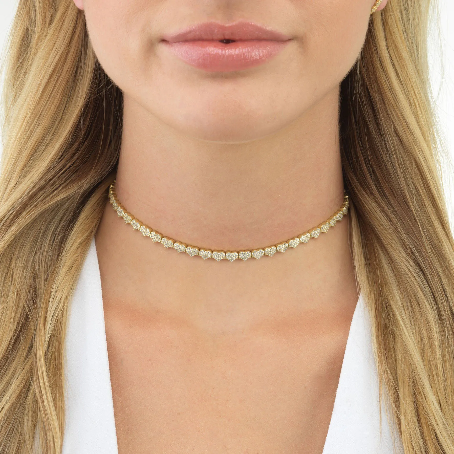Pavé Heart Choker