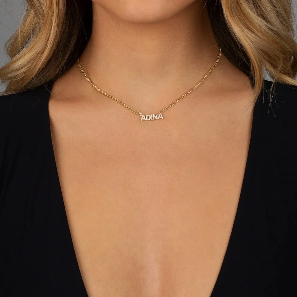 Pavé Nameplate Choker