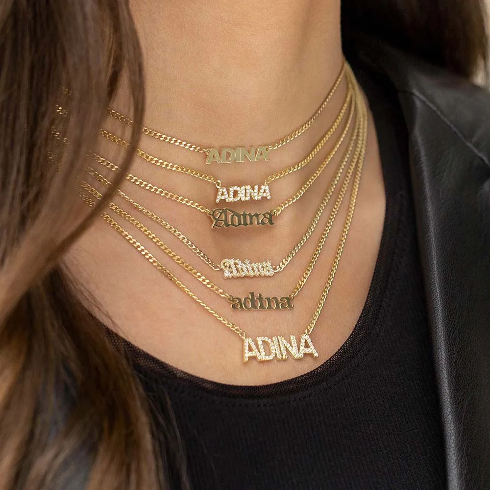 Pavé Nameplate Choker