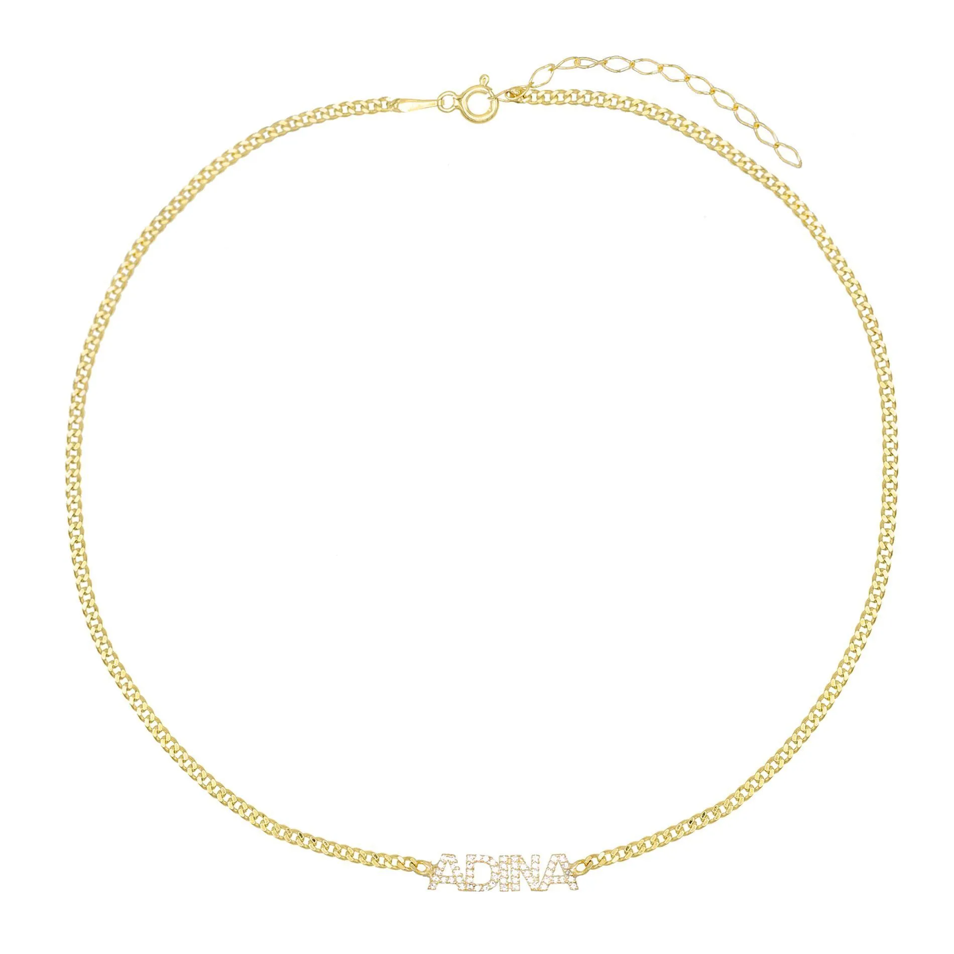 Pavé Nameplate Choker