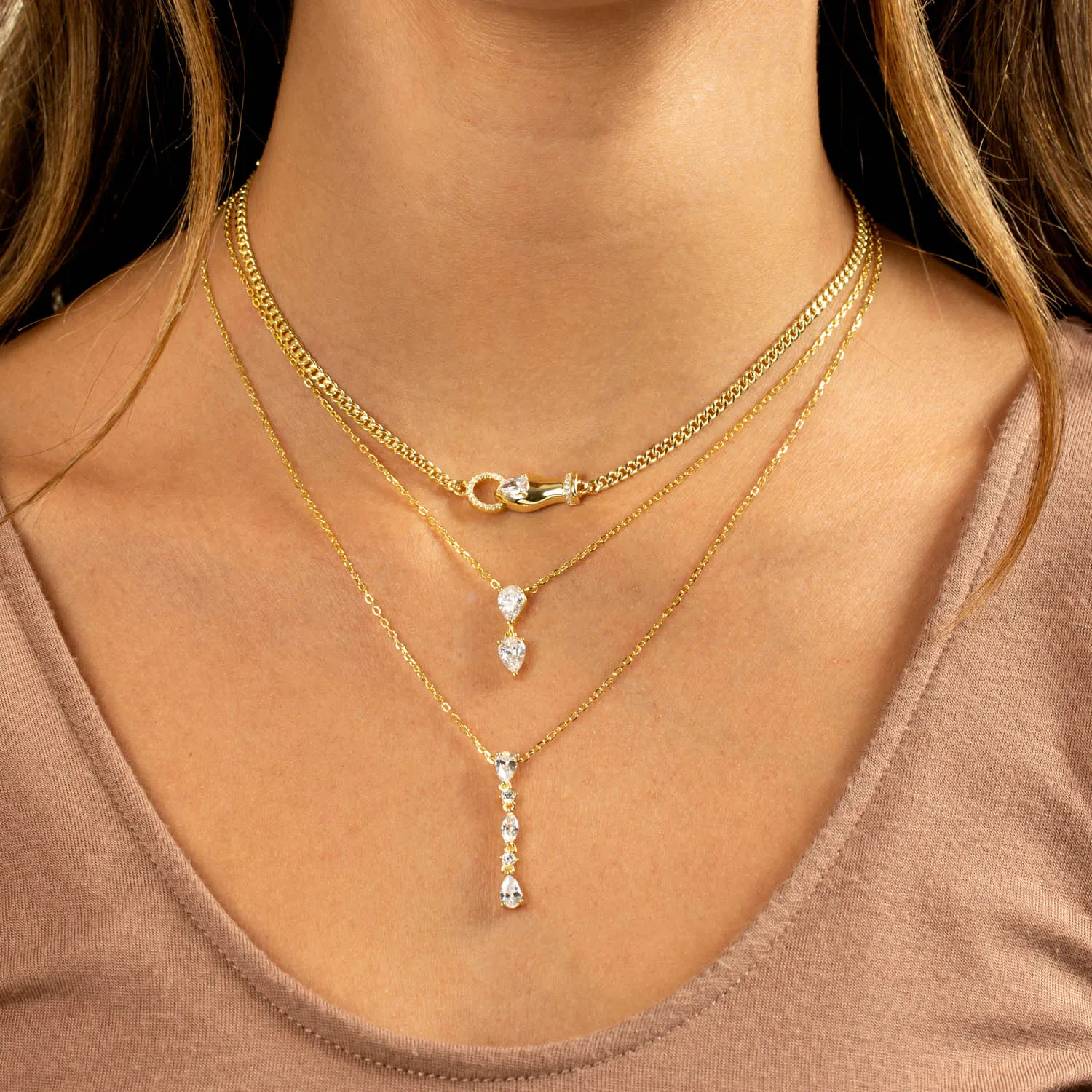 Pavé Snake Interlocked Chain Choker