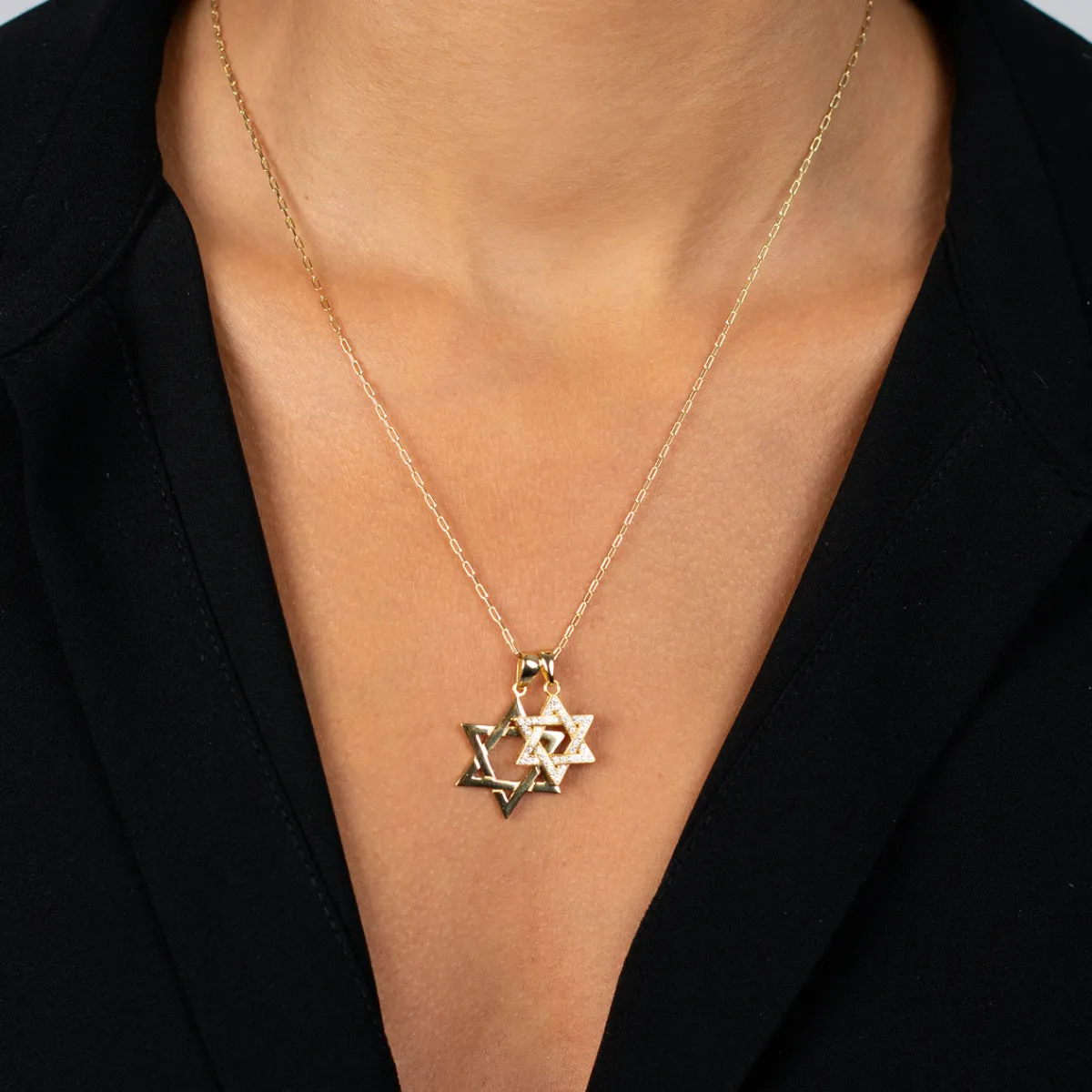 Pavé Star Of David Necklace Charm