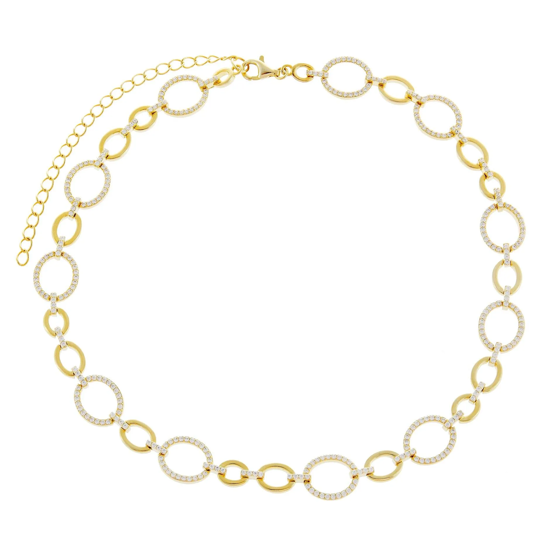 Pavé/Solid Multi Oval Link Choker