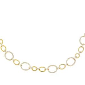 Pavé/Solid Multi Oval Link Choker
