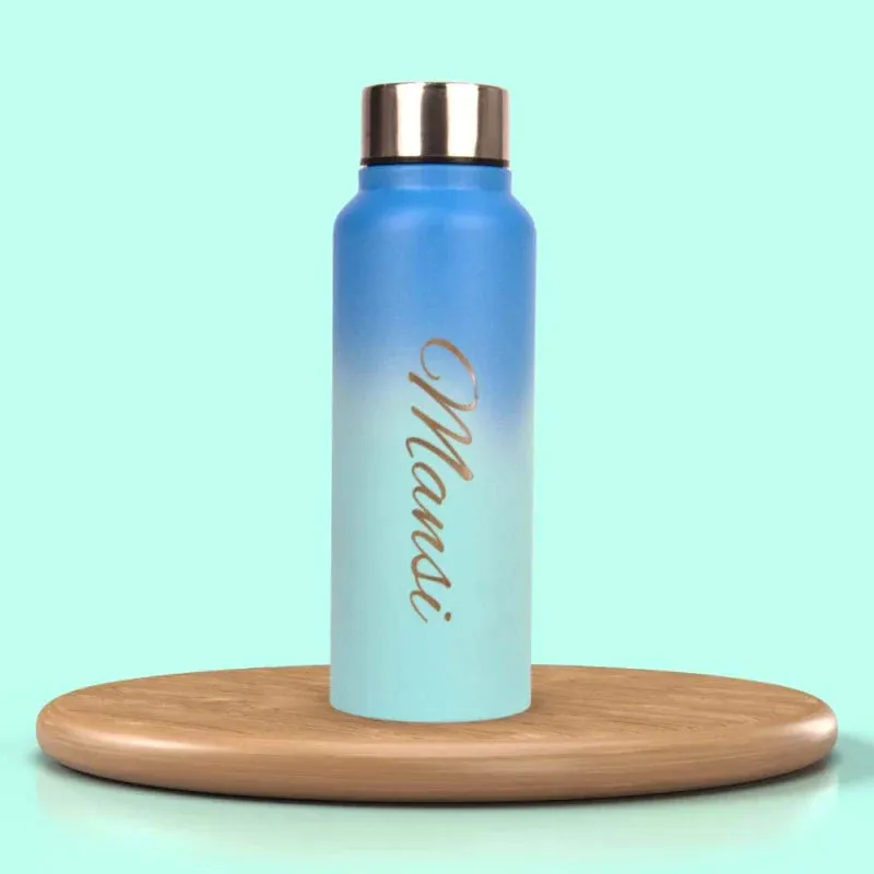 Personalized Lady Wallet with Classic Bottle 2.0 - Blue