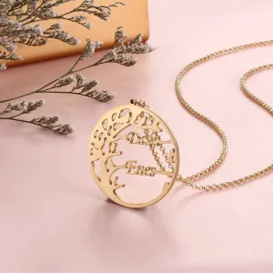 Personalized Tree of Life Necklace 2 Names