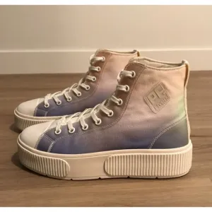 PF Flyers x Chillhouse High Top Sneakers Groovy Baby Womens Size 8 Tie-dye Ombre