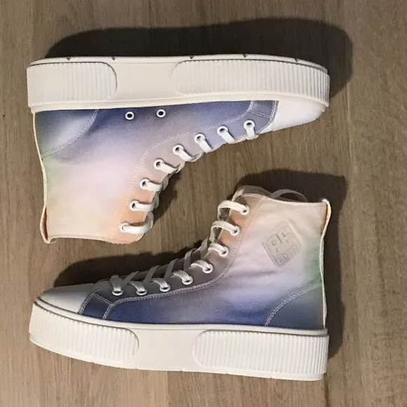 PF Flyers x Chillhouse High Top Sneakers Groovy Baby Womens Size 8 Tie-dye Ombre
