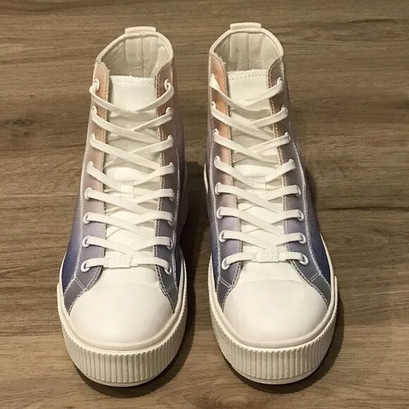 PF Flyers x Chillhouse High Top Sneakers Groovy Baby Womens Size 8 Tie-dye Ombre