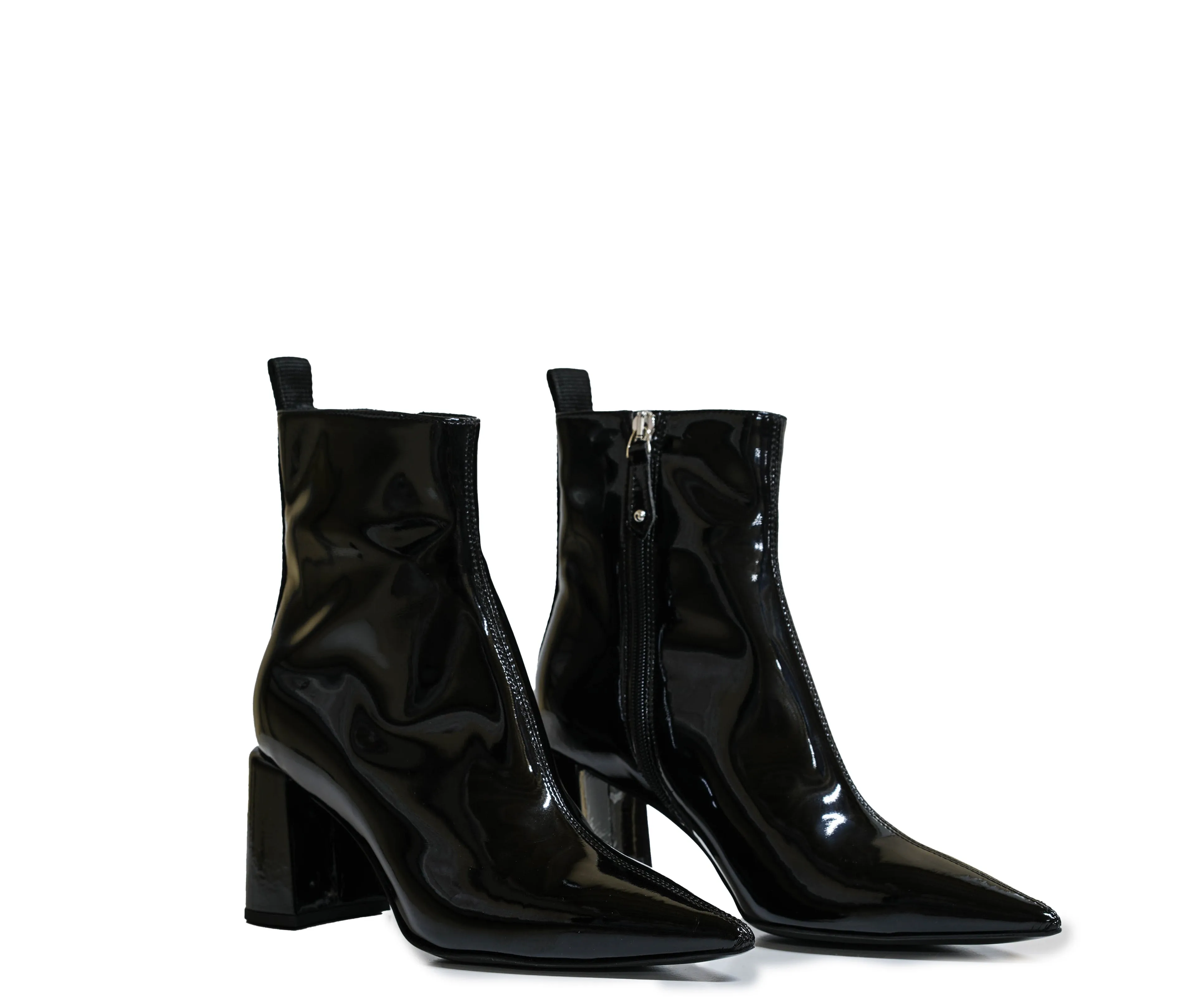 Philipp Plein Women's Black Patent Ankle Boot 70 JH030