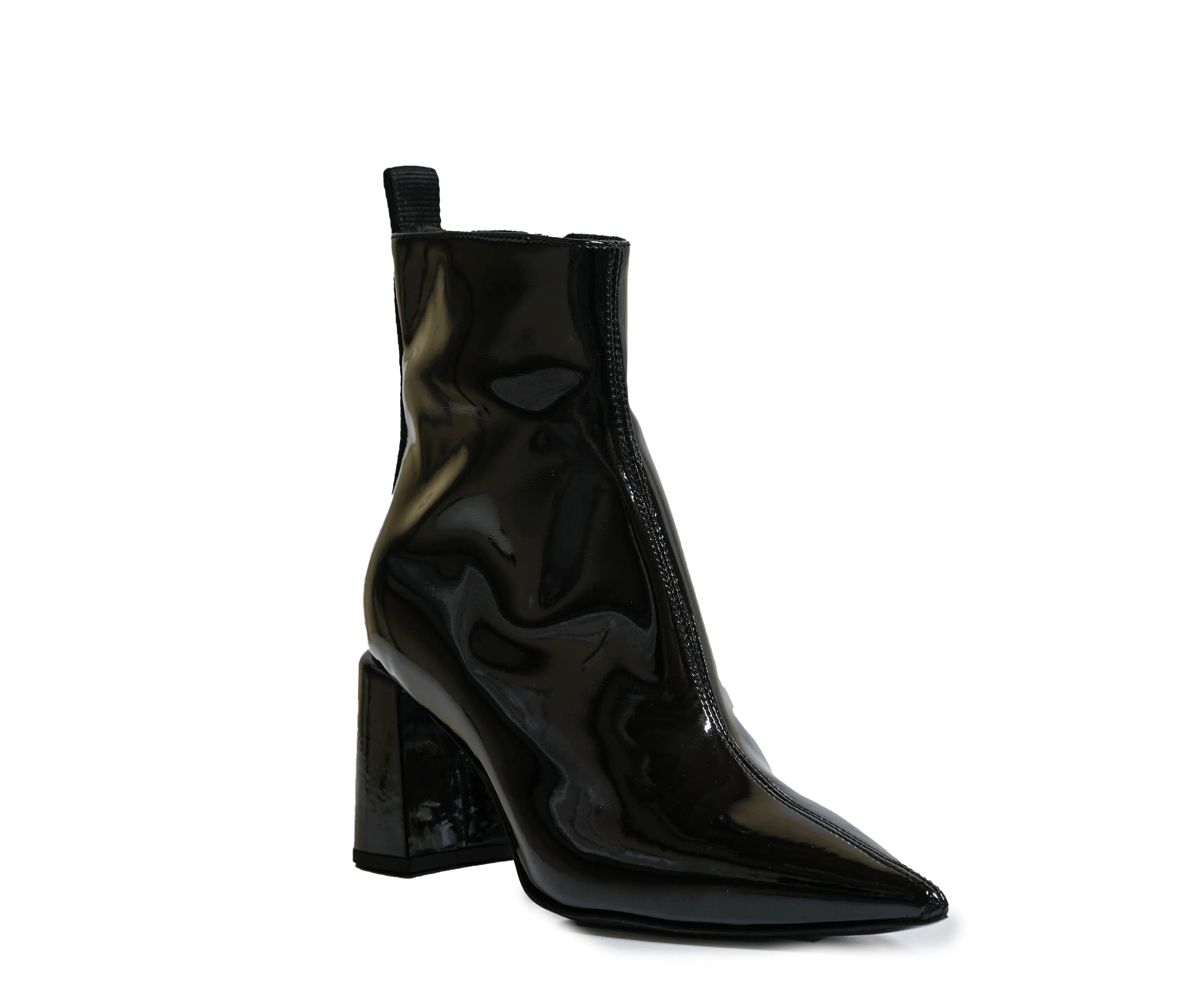 Philipp Plein Women's Black Patent Ankle Boot 70 JH030