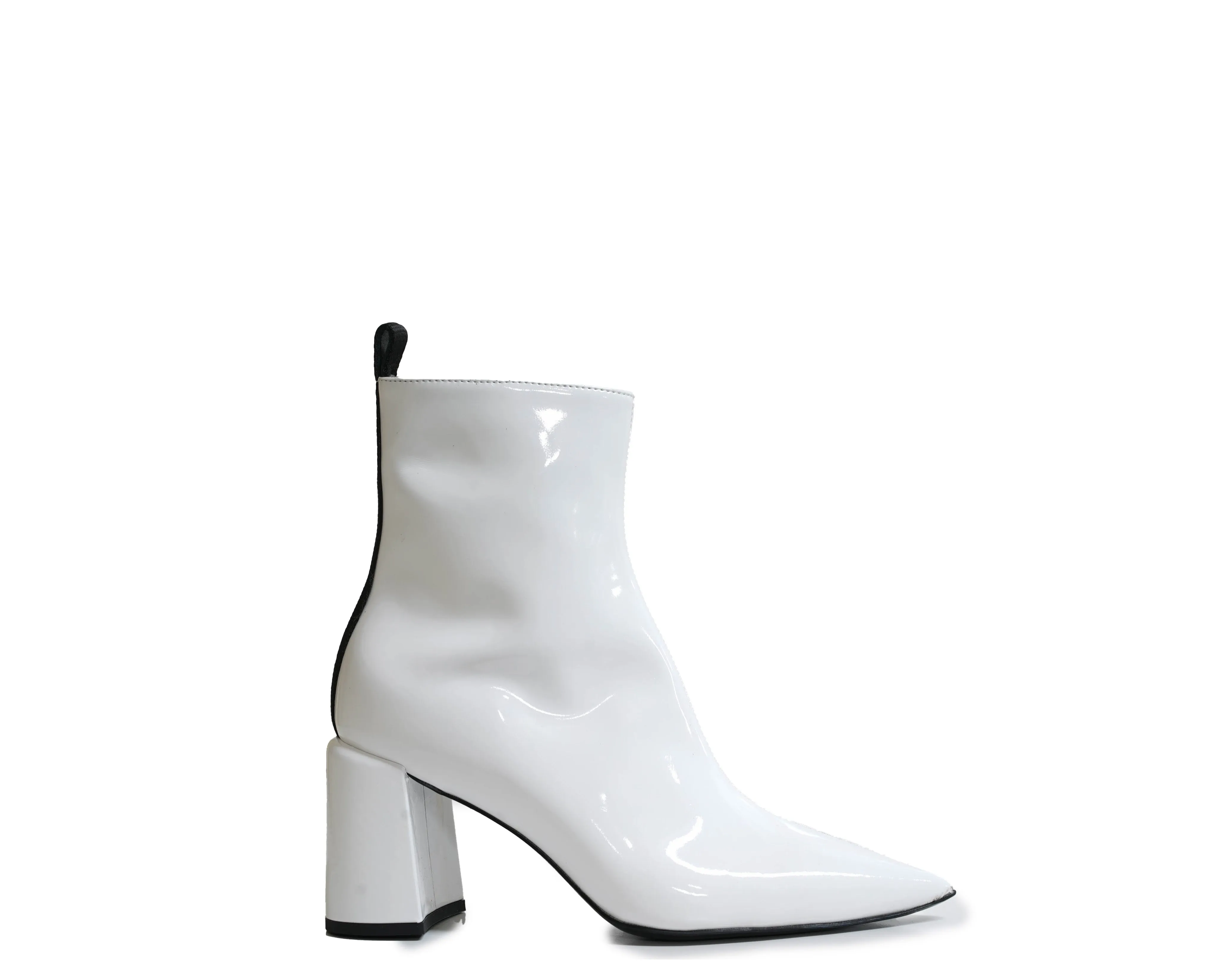 Philipp Plein Women's White Patent Ankle Boot 70 JH030