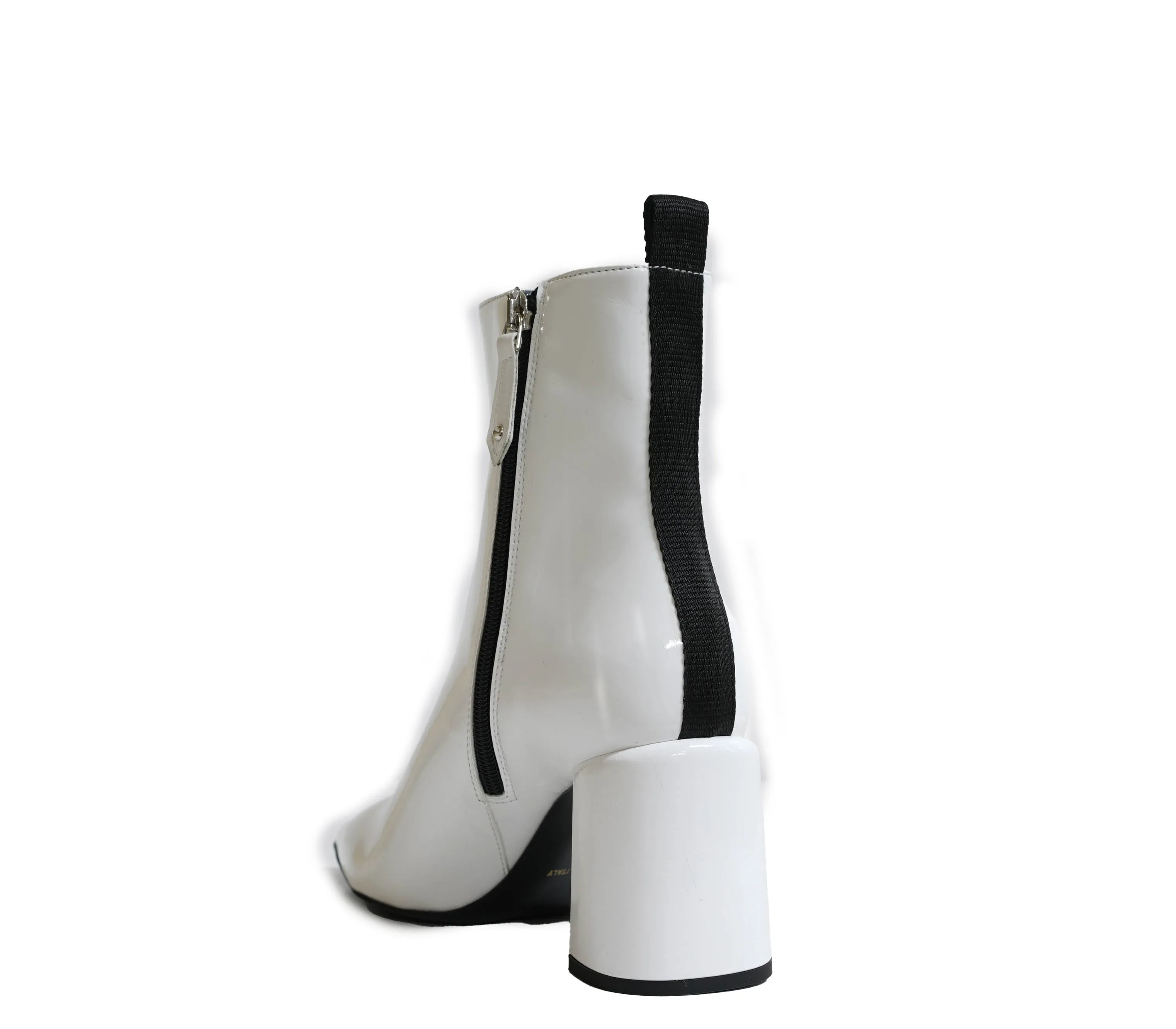 Philipp Plein Women's White Patent Ankle Boot 70 JH030