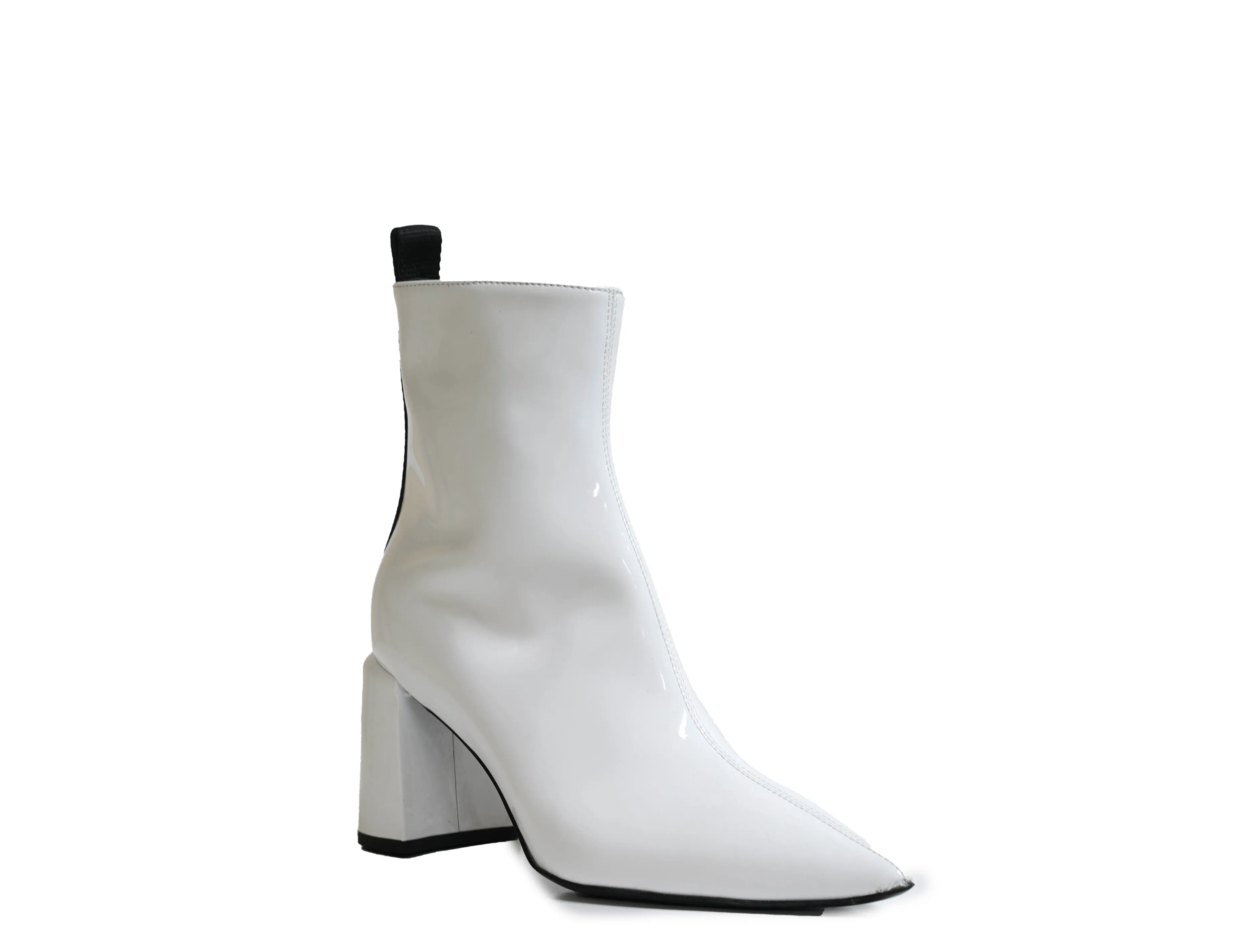Philipp Plein Women's White Patent Ankle Boot 70 JH030