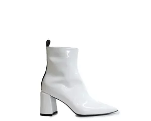 Philipp Plein Women's White Patent Ankle Boot 70 JH030