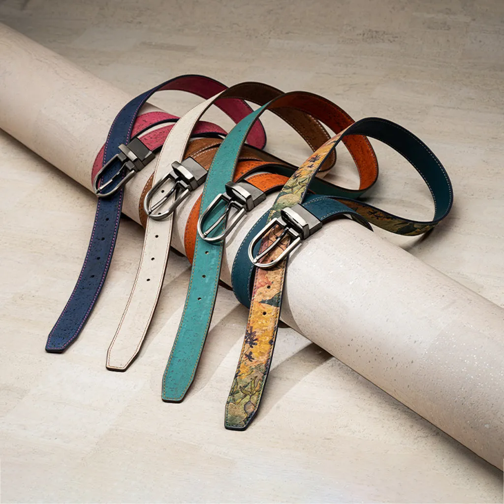 Pia Reversible Cork Belt- Women