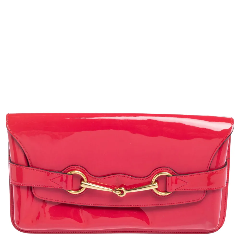 Pink Patent Leather Bright Bit Clutch