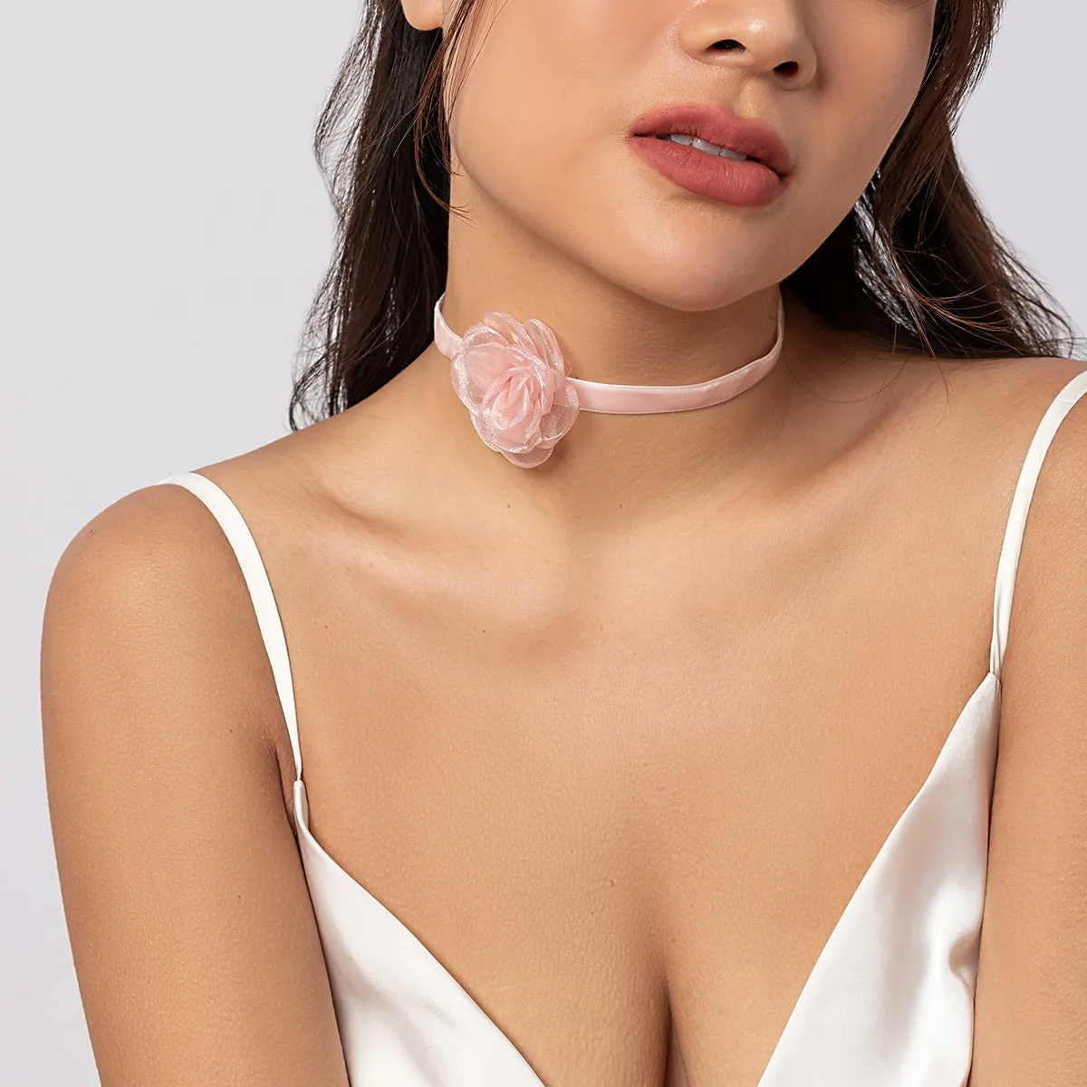 Pink Rose Choker