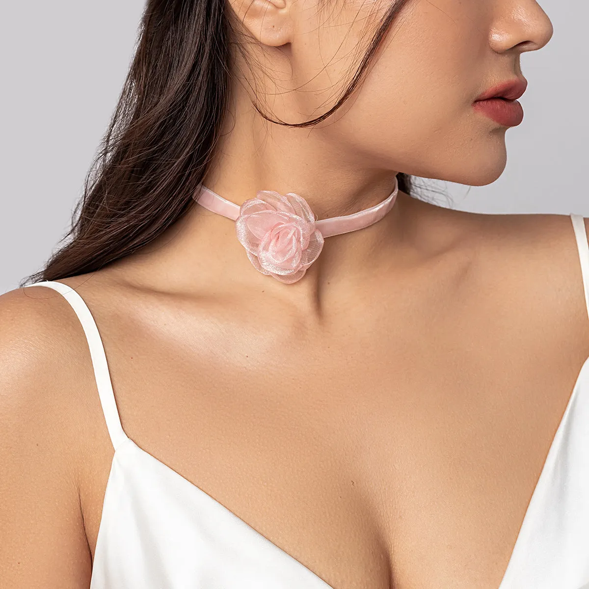 Pink Rose Choker