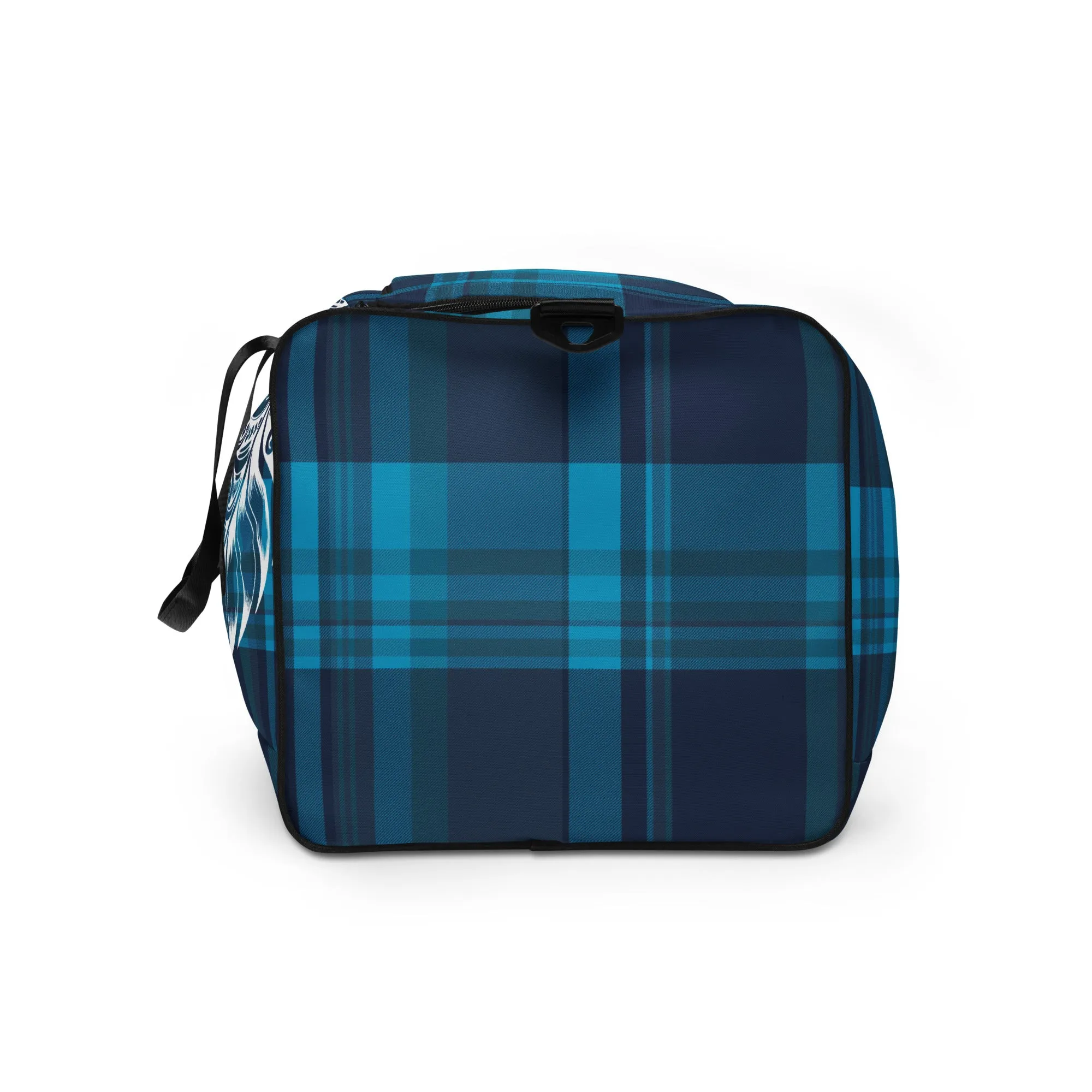 Plaid Tribal Feather 50L Square Duffel Bag