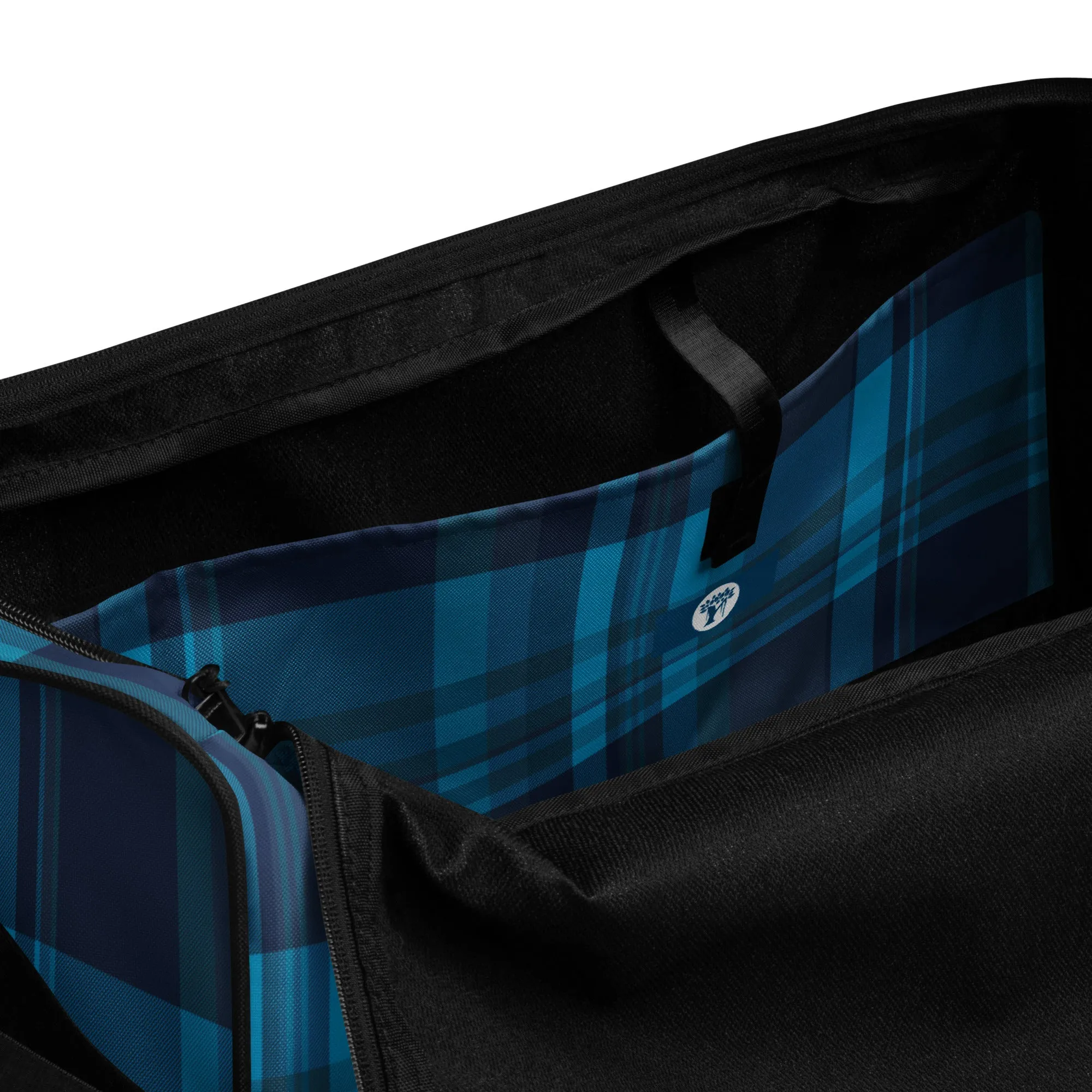 Plaid Tribal Feather 50L Square Duffel Bag