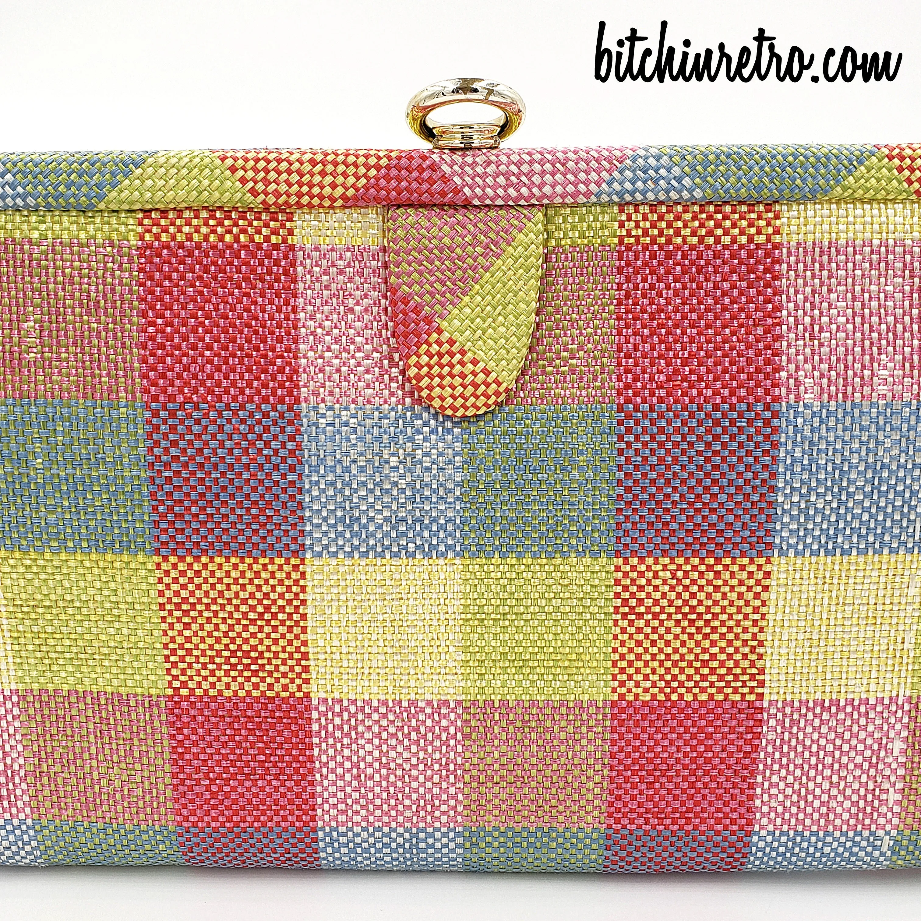 Plaid Vintage Clutch Purse or Handbag
