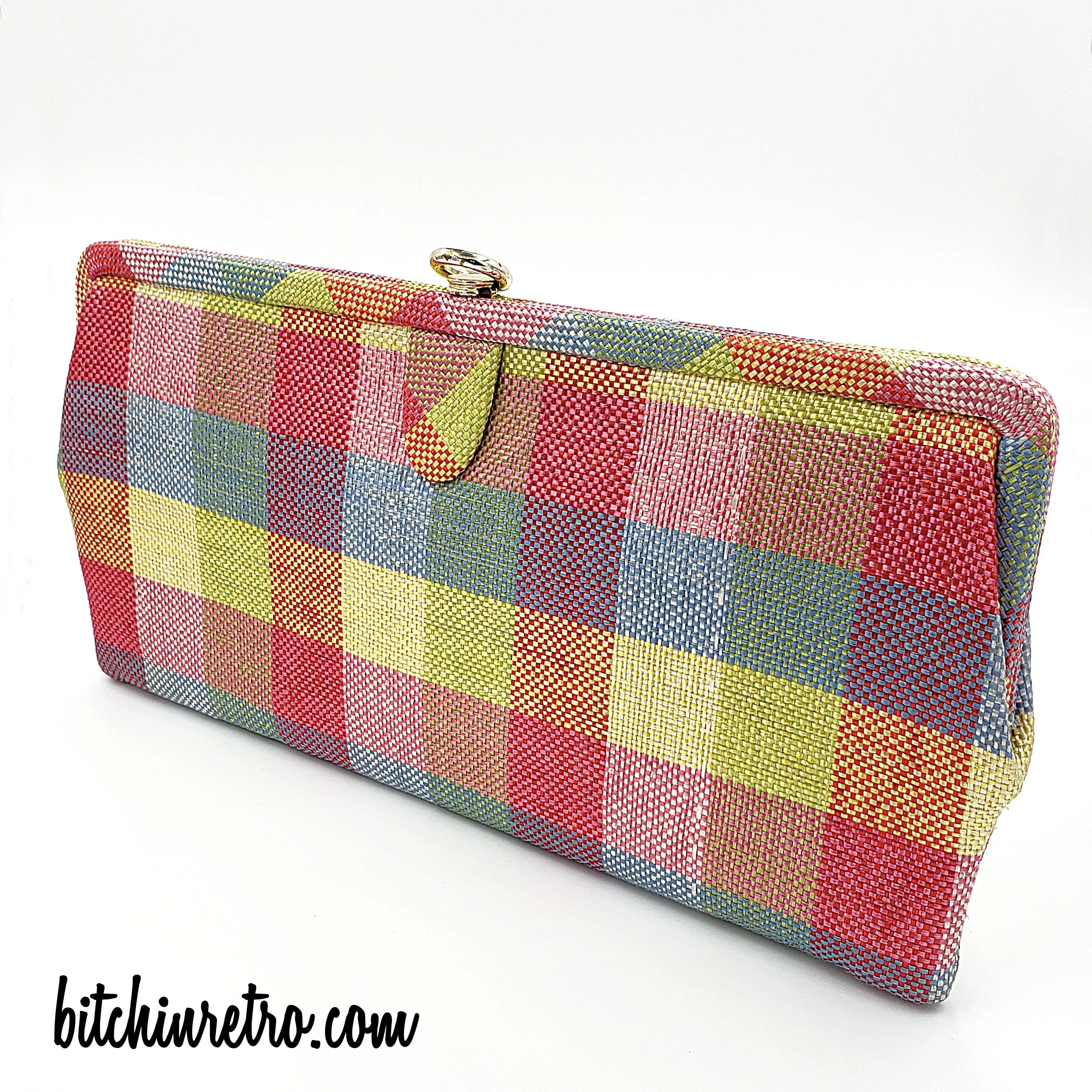 Plaid Vintage Clutch Purse or Handbag