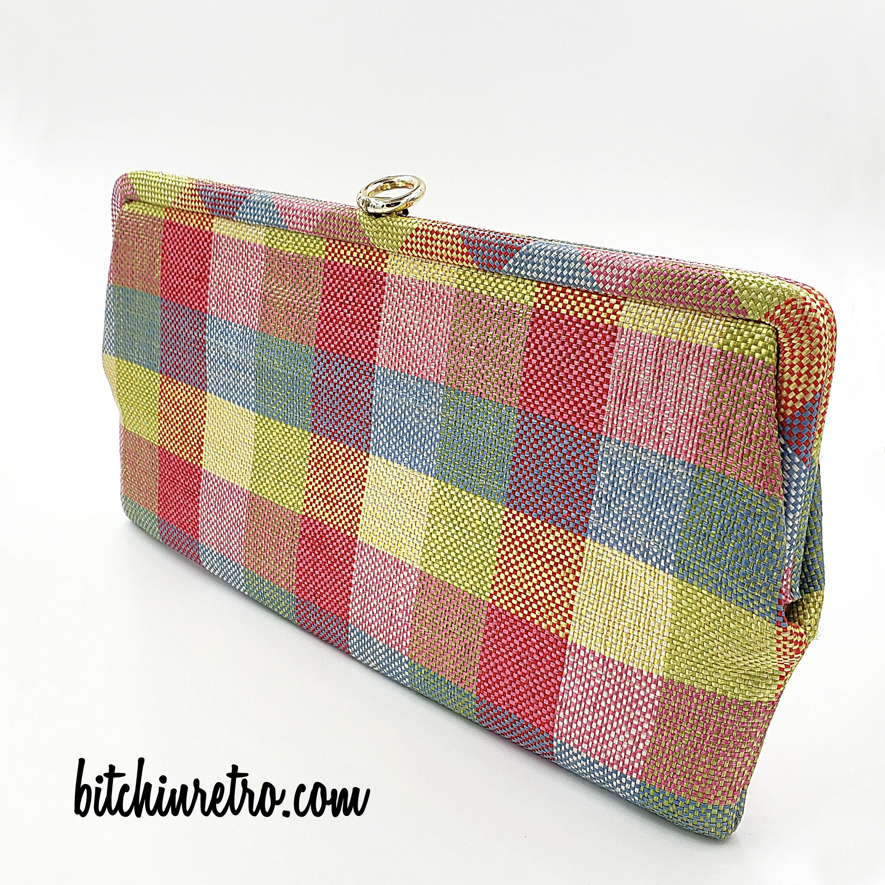 Plaid Vintage Clutch Purse or Handbag