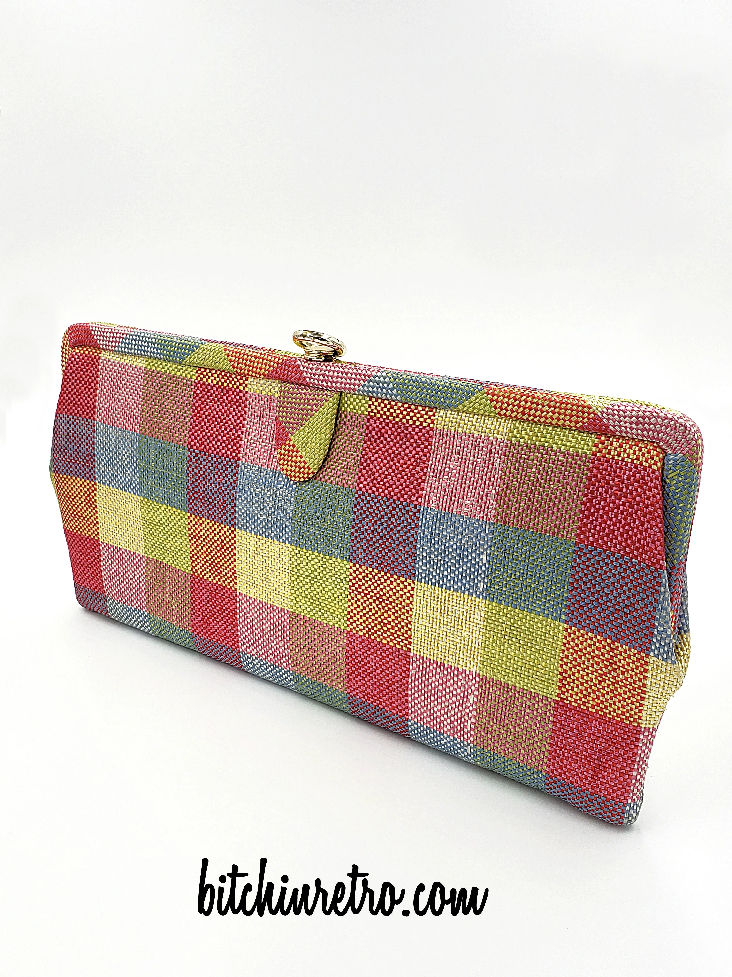 Plaid Vintage Clutch Purse or Handbag