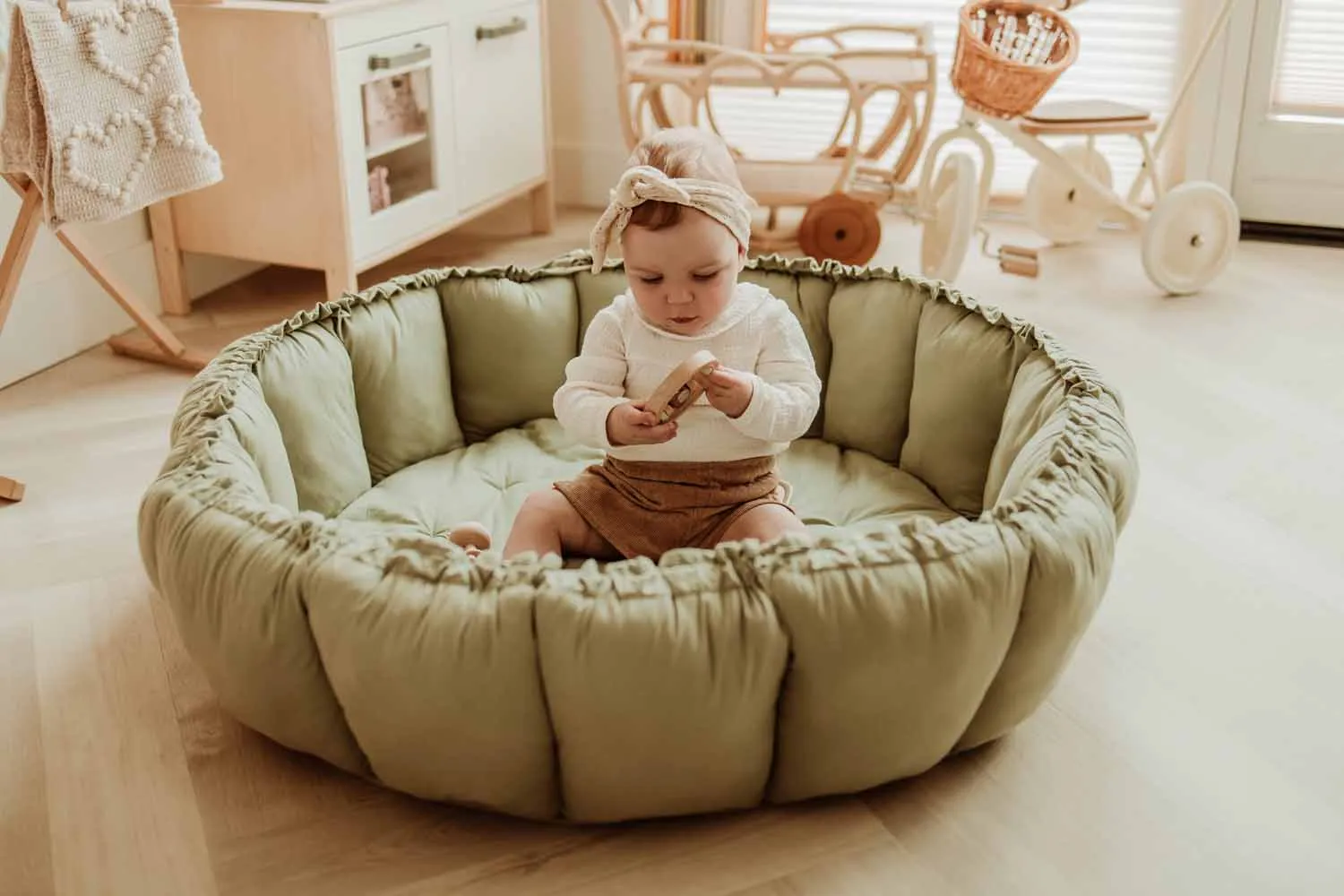 Play&Go Bloom Meadow Green organic babymat (Min of 1, multiples of 1)