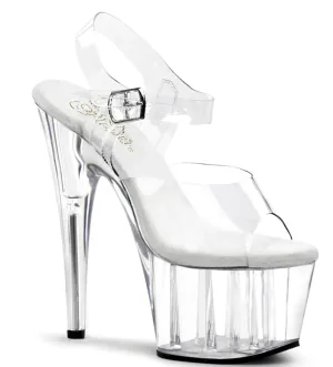 Pleaser clear/clear 7in Heel