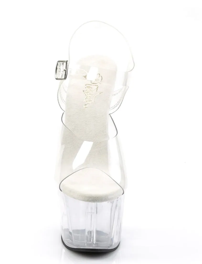 Pleaser clear/clear 7in Heel