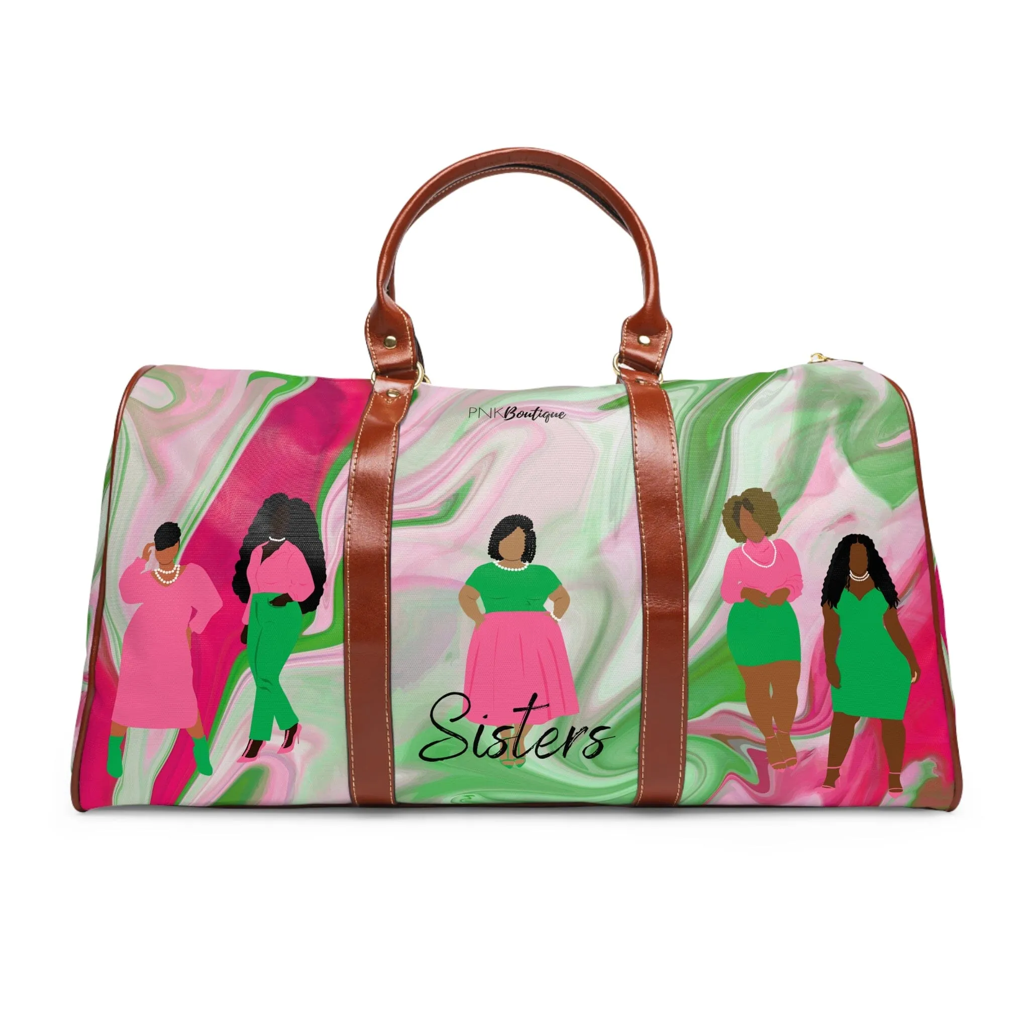 PNK Sisterhood Personalized Waterproof Travel Bag