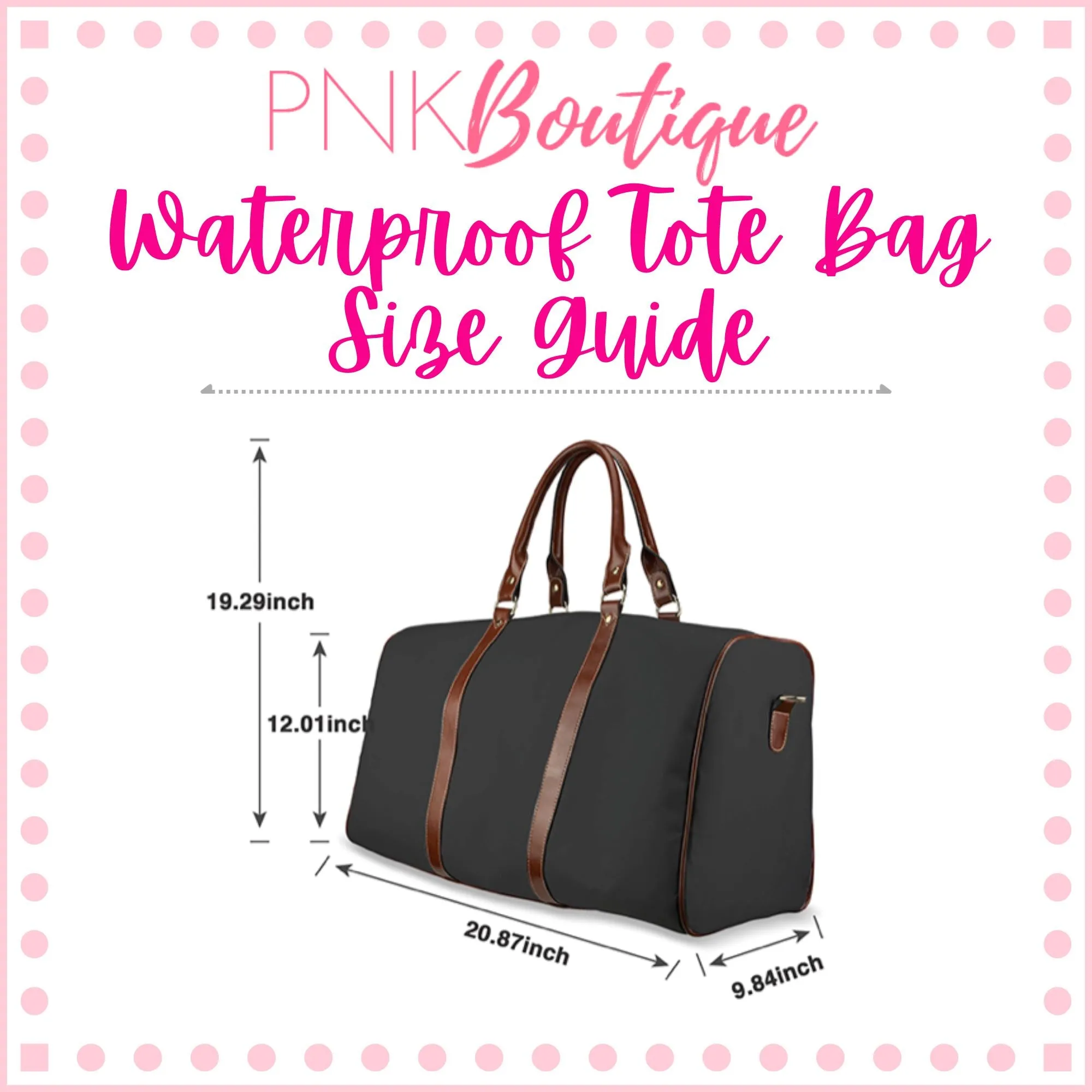 PNK Sisterhood Personalized Waterproof Travel Bag