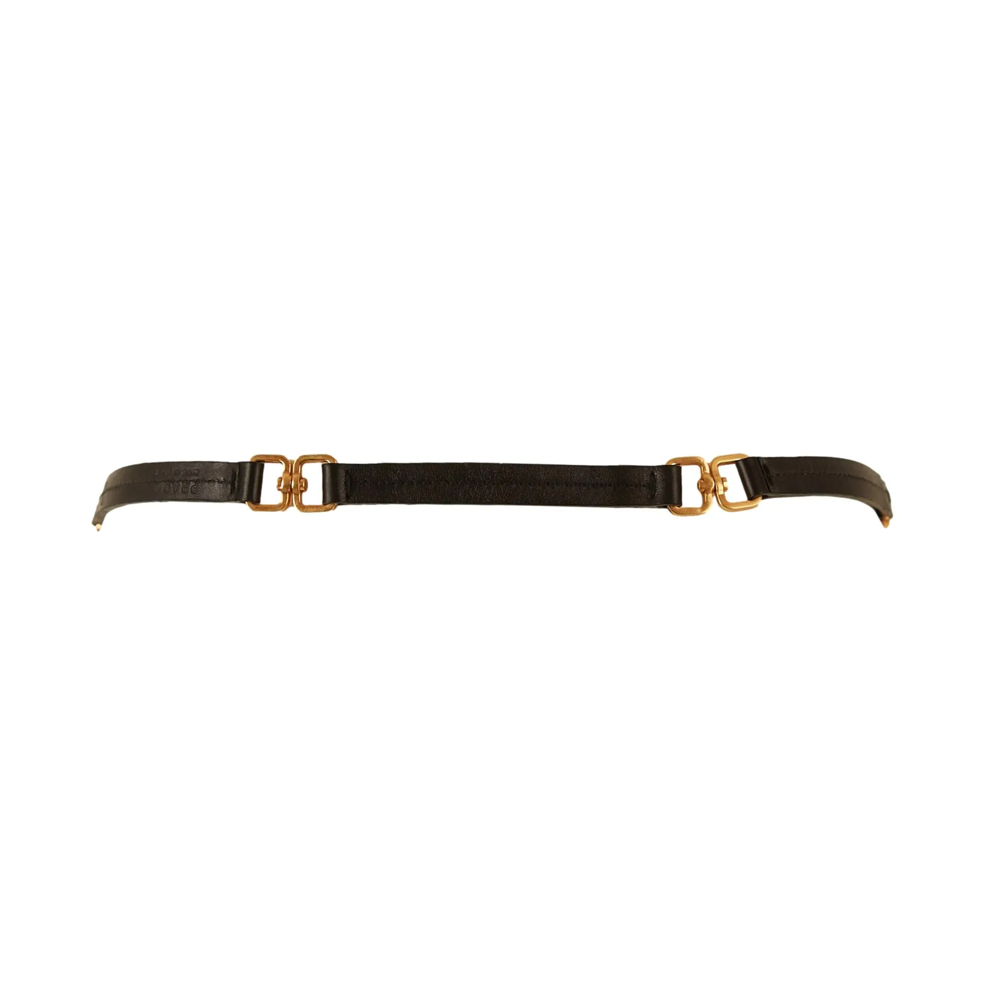 Prada Black Leather Belt