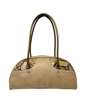 Prada Calf Hair   Snakeskin Shoulder Bag