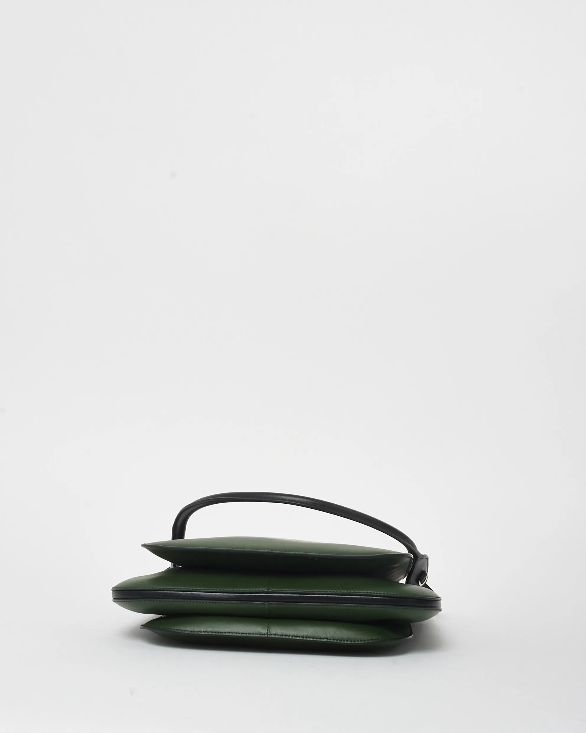 Prada Forest Green Leather Margit Shoulder Bag