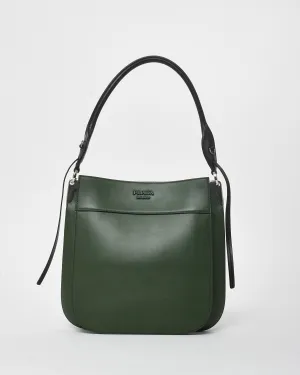 Prada Forest Green Leather Margit Shoulder Bag