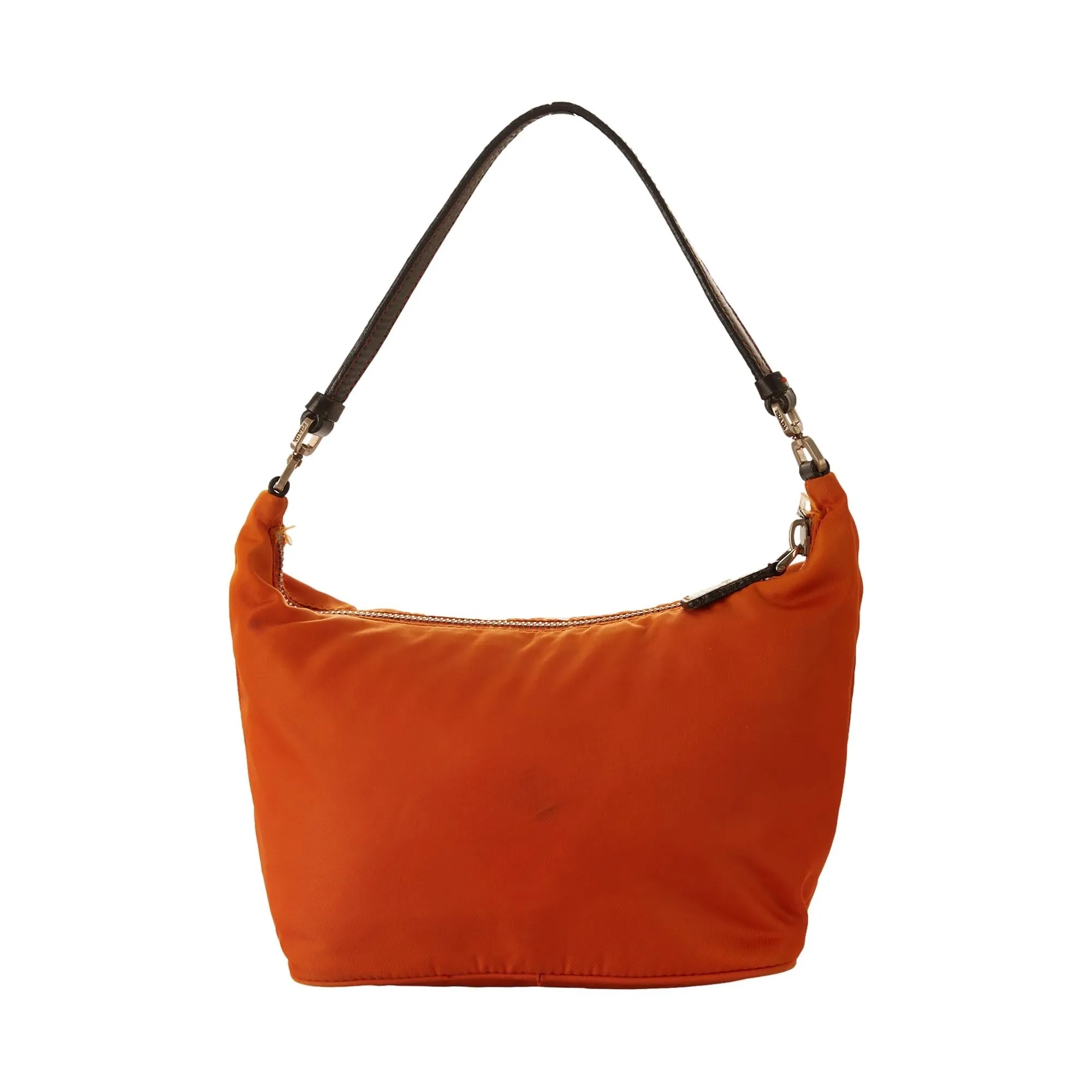 Prada Orange Nylon Shoulder Bag