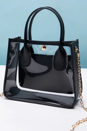 PREORDER! ETA 3/21 Becca Black Trim Clear Bag **SHIPPING EXPECTED TO BEGIN ON DATE 3/21**