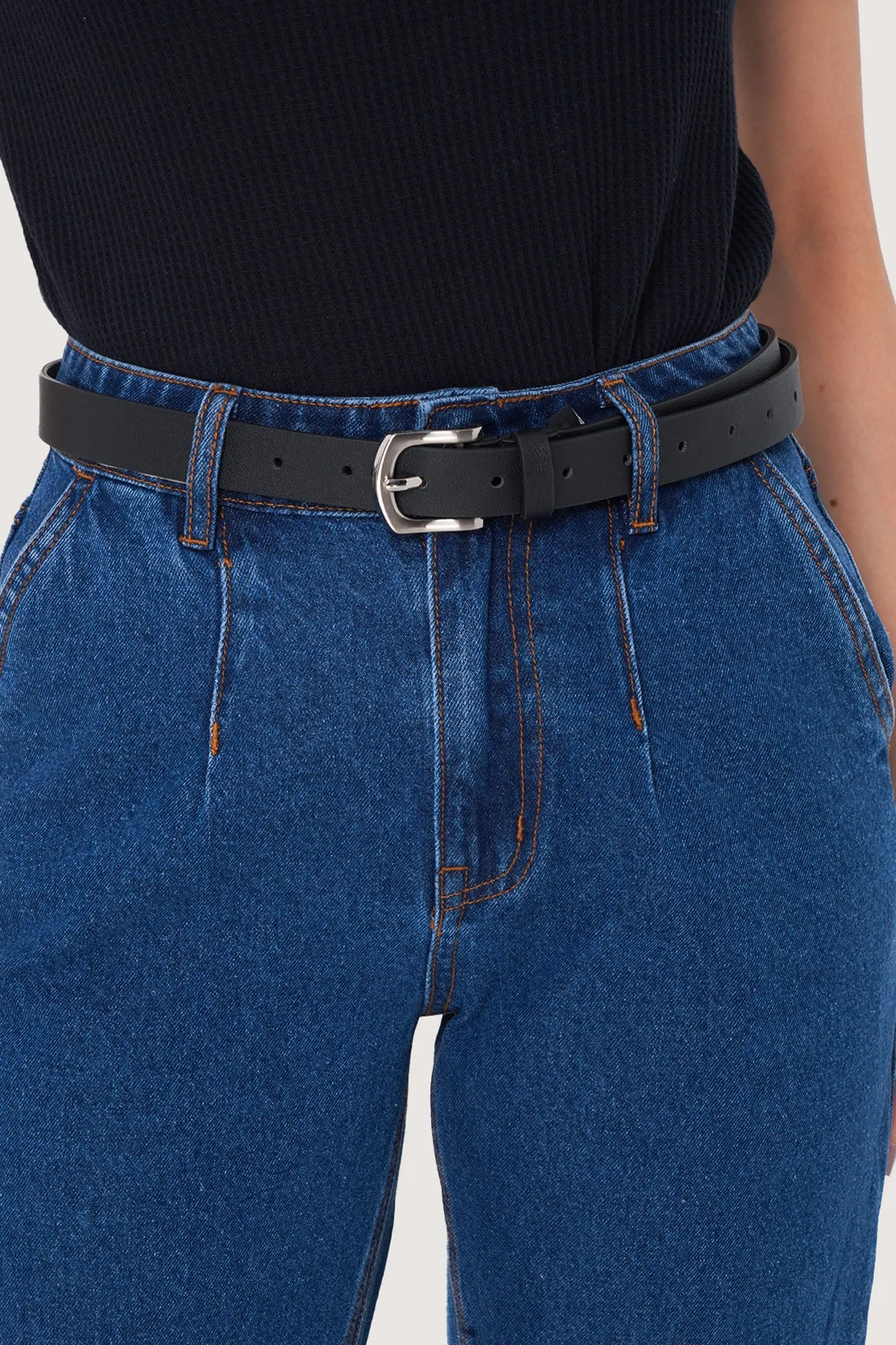 PU Leather Slim Belt