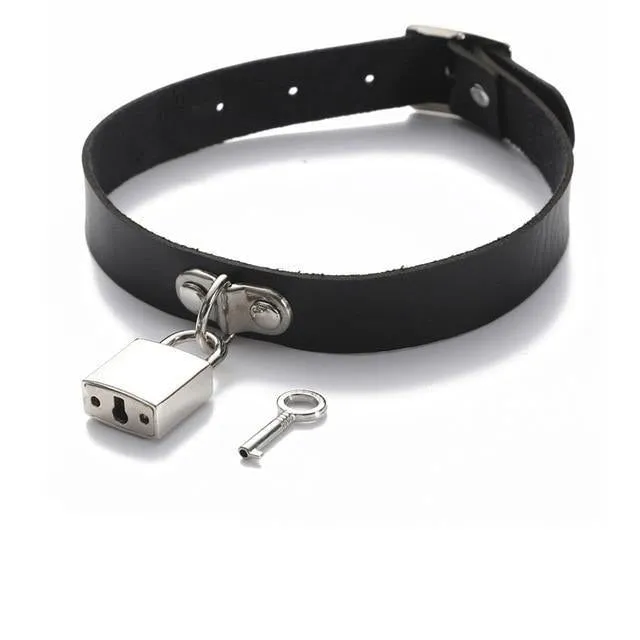 Punk Choker Collar Leather