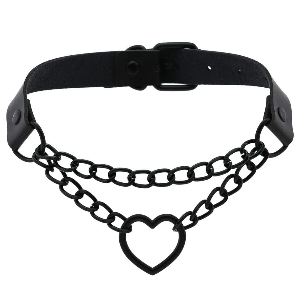 Punk Choker Collar Leather