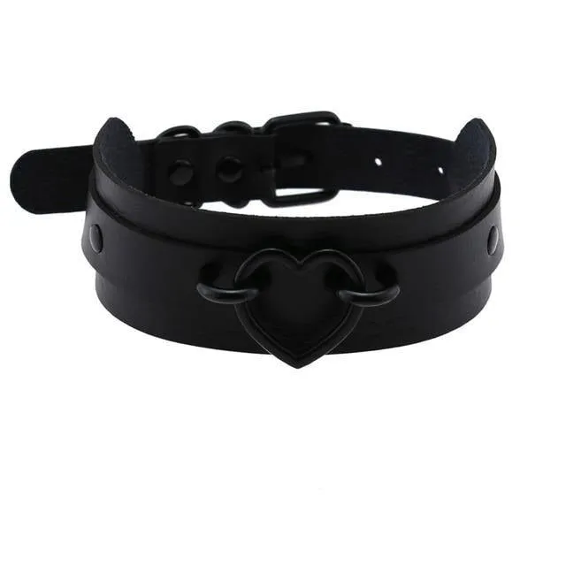 Punk Choker Collar Leather