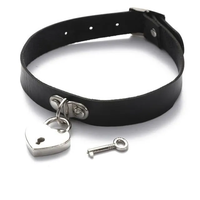 Punk Choker Collar Leather