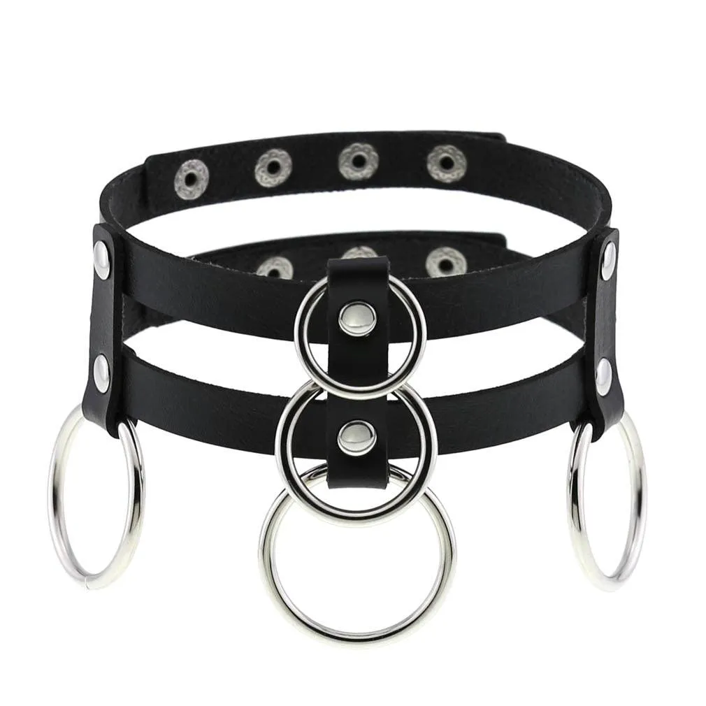 Punk Choker Collar Leather