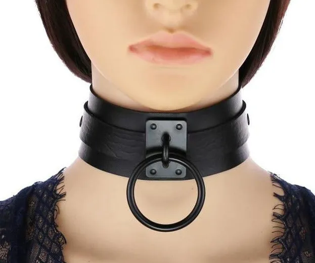 Punk Choker Collar Leather
