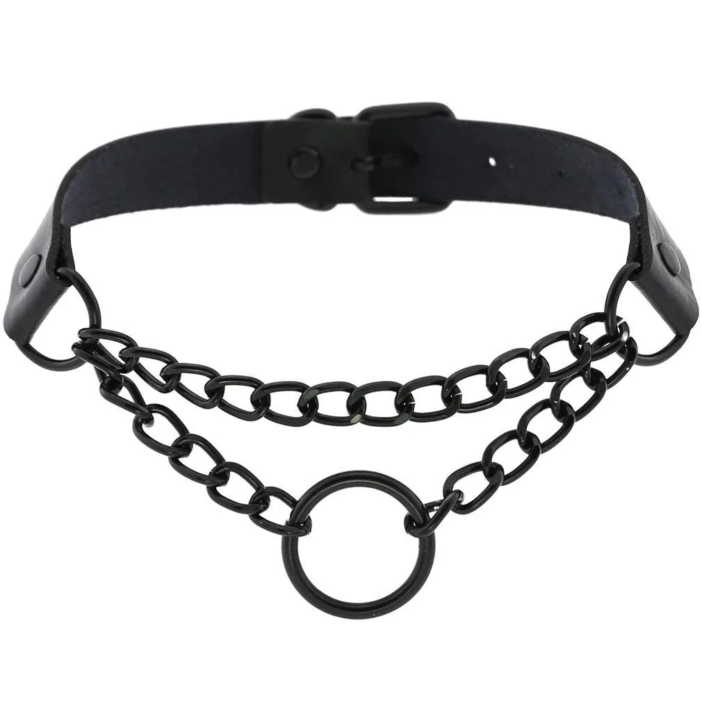 Punk Choker Collar Leather