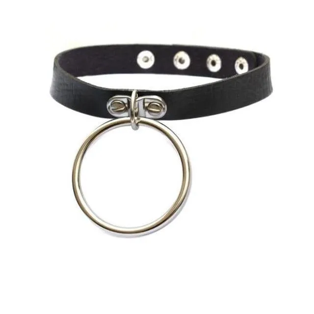 Punk Choker Collar Leather